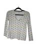 Roberta Roller Rabbit Print White Long Sleeve Henley Size S - photo 1
