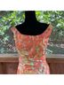 Lela Rose Print Orange Green Cocktail Dress Size 6 - photo 5