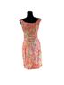 Lela Rose Print Orange Green Cocktail Dress Size 6 - photo 1