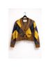 RE/DONE Argyle Brown Blue Yellow Cardigan Size M - photo 5