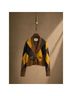 RE/DONE Argyle Brown Blue Yellow Cardigan Size M - photo 4