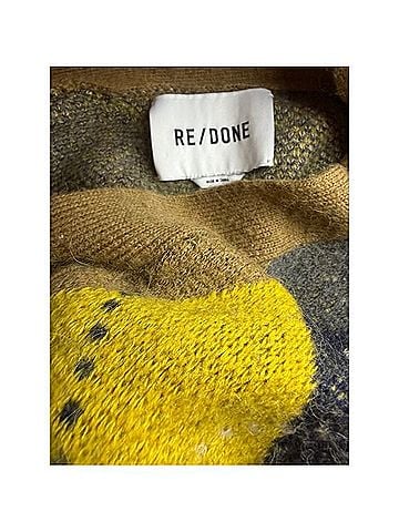 RE/DONE 90s oversized argyle cardigan Cardigan (view 2)