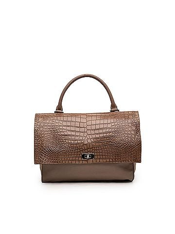 Givenchy Medium Croc Embossed Calfskin Shark Lock Satchel (view 1)