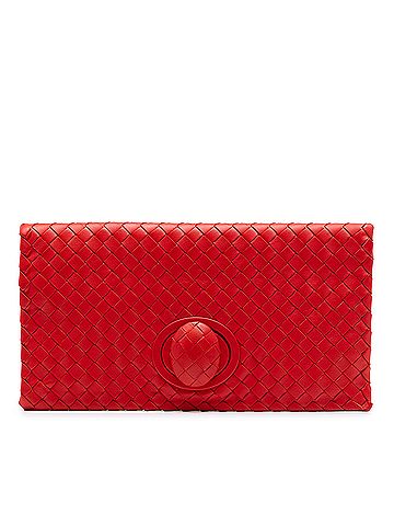 Bottega Veneta Nappa Intrecciato Turn Lock Clutch (view 1)