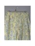 Yllw 100% Linen Floral Yellow Casual Pants Size M - photo 6