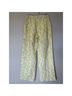 Yllw 100% Linen Floral Yellow Casual Pants Size M - photo 7