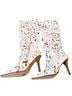 Steve Madden Animal Print White Brown Black Heels Size 8 - photo 1