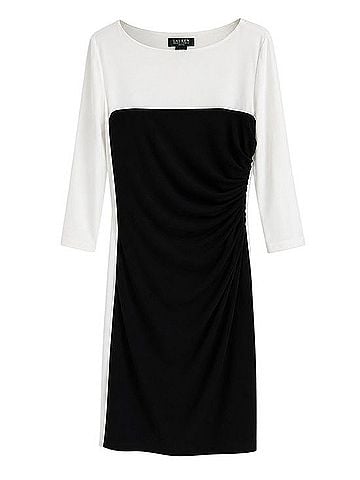 Ralph Lauren Colorblock Ruched Sheath Dress Cocktail Dress (view 1)