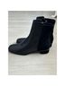 AQUATALIA 100% Leather Solid Black Ankle Boots Size 9 1/2 - photo 5