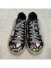 P448 100% Leather Snake Print Black Pink Sneakers Size 9 1/2 - photo 5