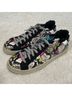 P448 100% Leather Snake Print Black Pink Sneakers Size 9 1/2 - photo 4