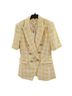 Veronica Beard 100% Tweed Solid Yellow White Blazer Size 10 - photo 9