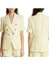 Veronica Beard 100% Tweed Solid Yellow White Blazer Size 10 - photo 7
