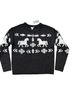 Sundance Graphic Black White Pullover Sweater Size M - photo 2