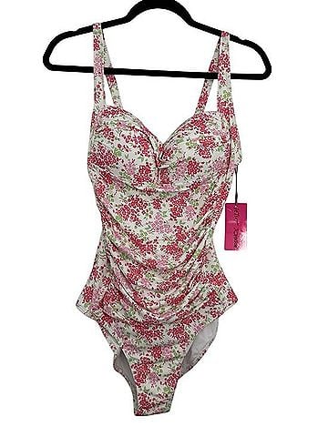 Betsey Johnson Floral Ruching One Piece Swimsuit (view 1)