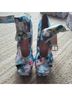 Jeffrey Campbell 100% Leather Print Pink Blue Heels Size 8 1/2 - photo 4