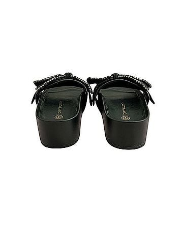 Tory Burch Black Bow Crystal-Trim Platform Slide Sandals Sandals (view 2)