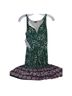 Wisp Floral Green Purple White Casual Dress Size 2 - photo 2