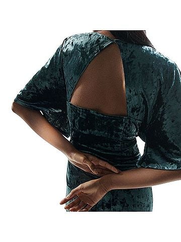Zara Velvet Midi Dress Cocktail Dress (view 2)