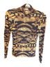 Ulla Johnson Animal Print Multi Color Long Sleeve Blouse Size P (petite) - photo 2