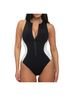 TA3 Color Block Black White One Piece Swimsuit Size M - photo 1