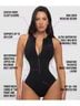 TA3 Color Block Black White One Piece Swimsuit Size M - photo 4
