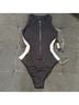 TA3 Color Block Black White One Piece Swimsuit Size M - photo 5