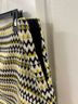 Milly 87% Wool 21% Polyester 2% Nylon 100% Polyester Chevron-herringbone Color Block Yellow White Green Wool Skirt Size 12 - photo 4