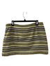 Milly 87% Wool 21% Polyester 2% Nylon 100% Polyester Chevron-herringbone Color Block Yellow White Green Wool Skirt Size 12 - photo 2