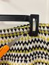 Milly 87% Wool 21% Polyester 2% Nylon 100% Polyester Chevron-herringbone Color Block Yellow White Green Wool Skirt Size 12 - photo 8