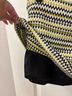 Milly 87% Wool 21% Polyester 2% Nylon 100% Polyester Chevron-herringbone Color Block Yellow White Green Wool Skirt Size 12 - photo 5