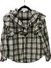 Veronica Beard Plaid White Black Long Sleeve T-Shirt Size 6 - photo 4