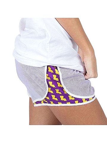 Lauren James Louisiana Seersucker Shorties Athletic Shorts (view 1)