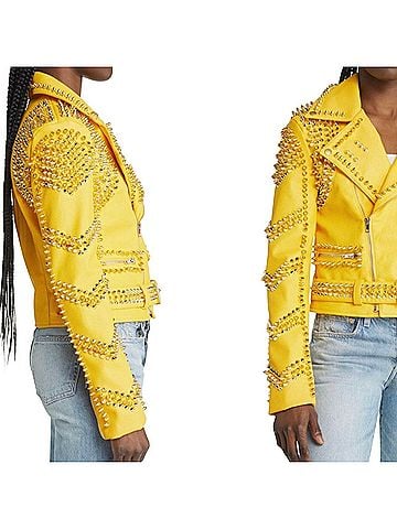 Azalea Wang moto Leather Jacket (view 2)