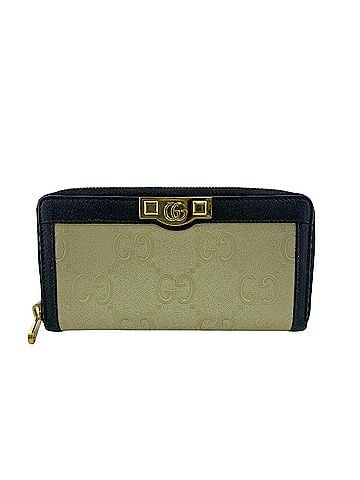 Gucci GUCCI 676152 GG Zip-Around Wallet, Round Zipper, All-Over Pattern Supreme Long Beige (view 1)