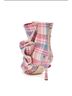 Azalea Wang Plaid Pink Ankle Boots Size 10 - photo 6