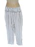 Moon River Stripes White Blue Casual Pants Size S - photo 2