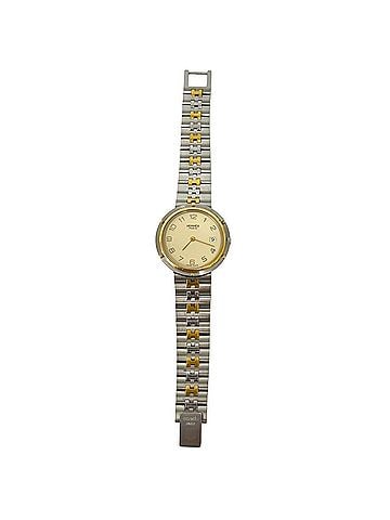Hermès HERMES Clipper Stainless Steel GP Quartz Wristwatch, Silver/Gold, 32086 (view 1)