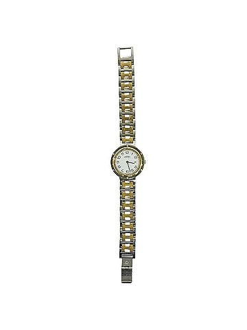 Hermès HERMES Clipper Stainless Steel Quartz Wristwatch, Silver/Gold, 32069 (view 1)