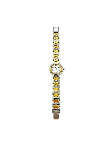 Hermès HERMES Clipper Stainless Steel GP Quartz Wristwatch, Silver/Gold, 31964 (view 1)