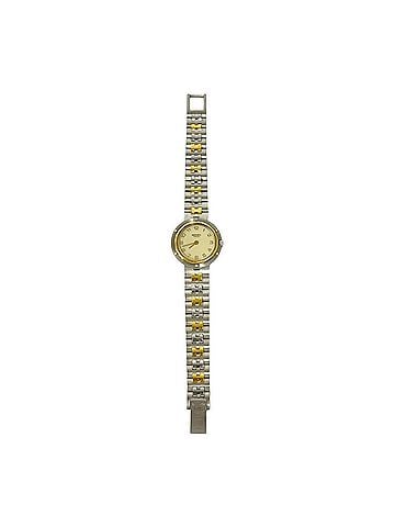 Hermès HERMES Vintage Clipper Stainless Steel Quartz Watch, Silver/Gold, 29391 (view 1)
