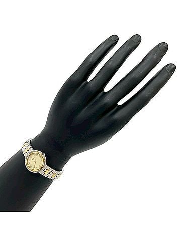 Hermès HERMES Vintage Clipper Stainless Steel Quartz Watch, Silver/Gold, 29391 (view 2)