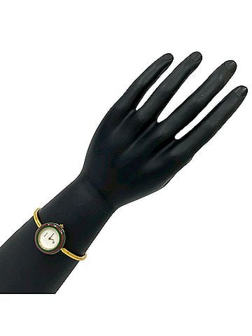 Gucci GUCCI Vintage Changeable Bezel Sherry Line GP Quartz Wristwatch Gold 34640 (view 2)