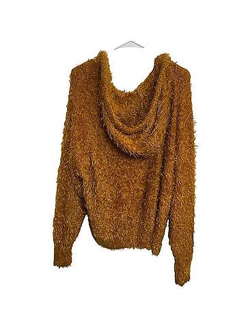Free People Light As A Feather Fuzzy Hooded Oversized Sweater Pullover Sweater (view 2)