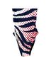 Arena 100% Polyester Polka Dots Red Blue Ivory One Piece Swimsuit Size 6 - photo 5