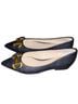 Boden 100% Leather Black Gold Flats Size EU 36 - photo 6