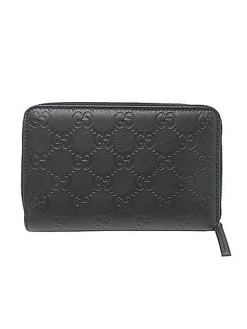 Gucci Gucci Multi-Round Zipper Wallet, Women's/Men's Bi-fold 420113, Leather, Black (view 1)