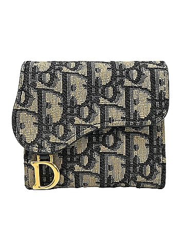 Christian Dior Christian Dior Dior Saddle Lotus Women's/Men's Tri-fold Wallet S5652CTZQ Cotton Oblique (view 1)