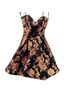 Mac Duggal 100% Polyester Floral Black Gold Cocktail Dress Size 0X - photo 1