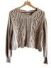 LoveShackFancy Solid Tan Multi Color Pullover Sweater Size L - photo 2